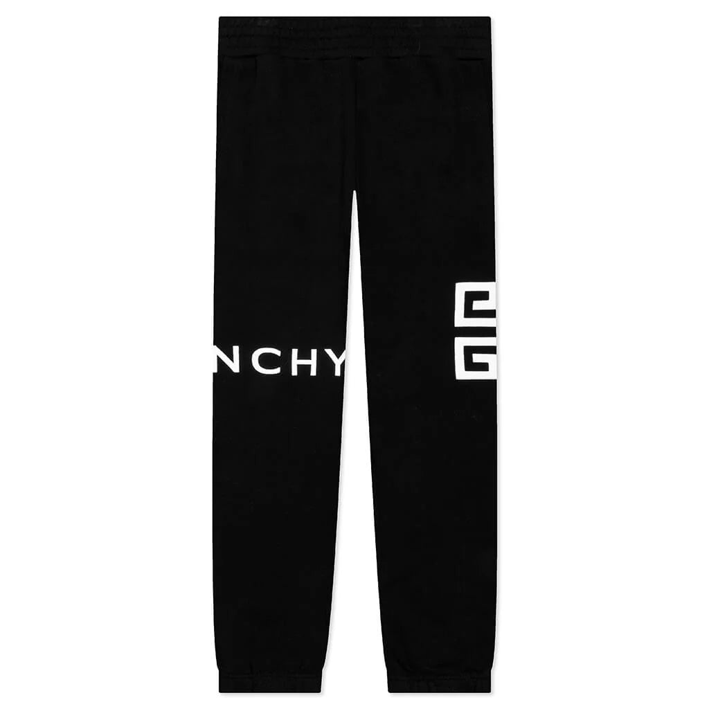 Slim Fit Embroidered Trousers Black