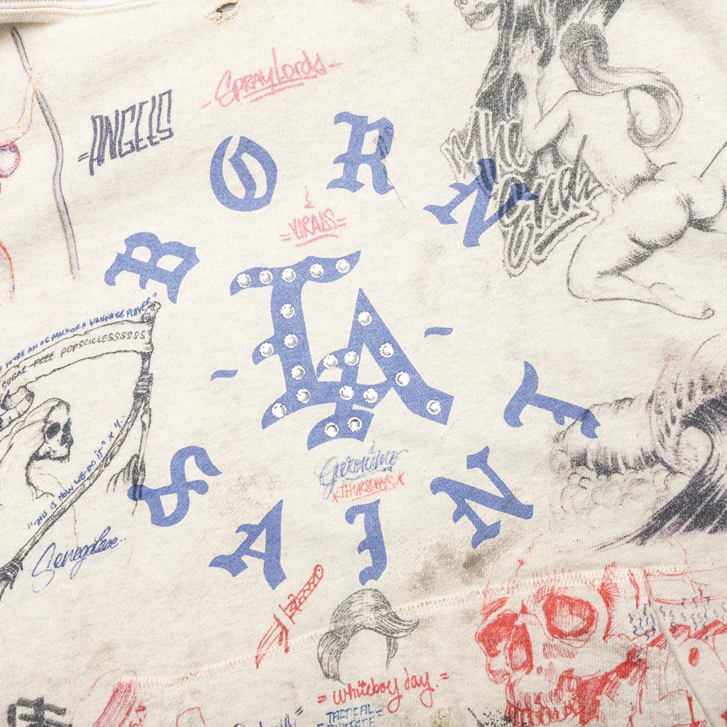Saint Michael x Born X Raised LA Hoodie Grey