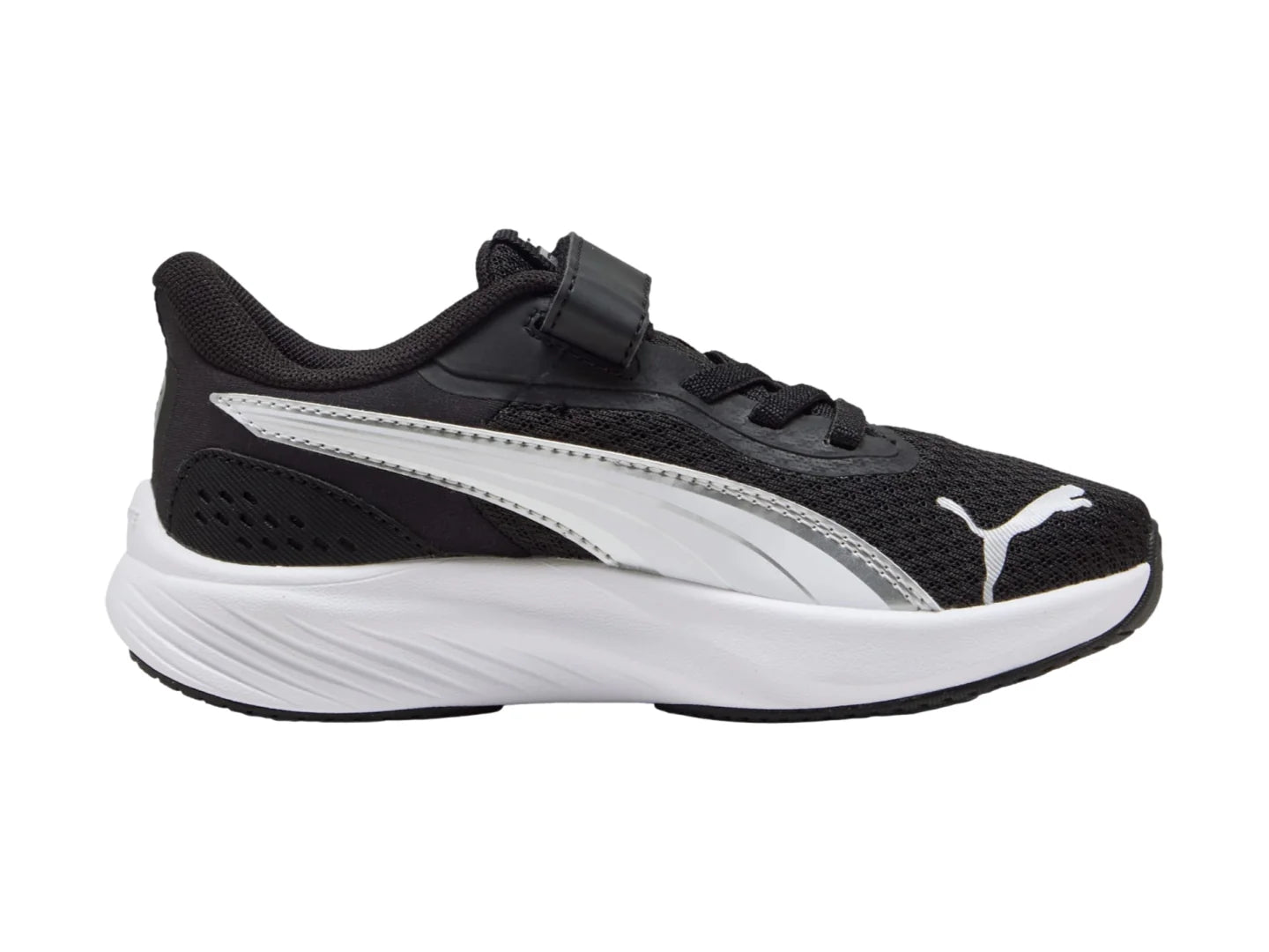 Tenis PUMA Pounce Lite Negro y Blanco para Niño