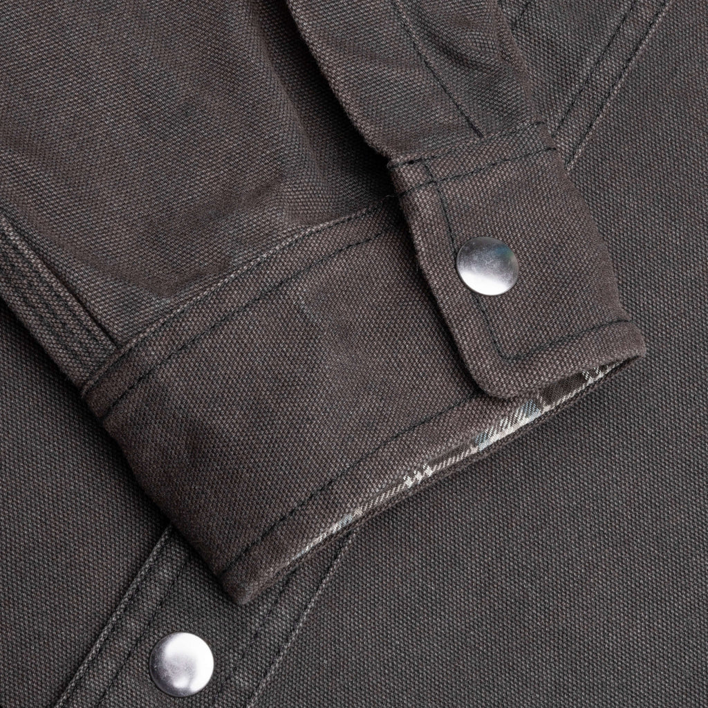 Heavy Washed Canvas Shirt Black