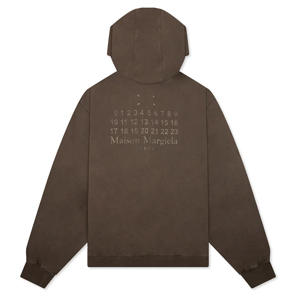Zip Up Sweat Hoodie Mink