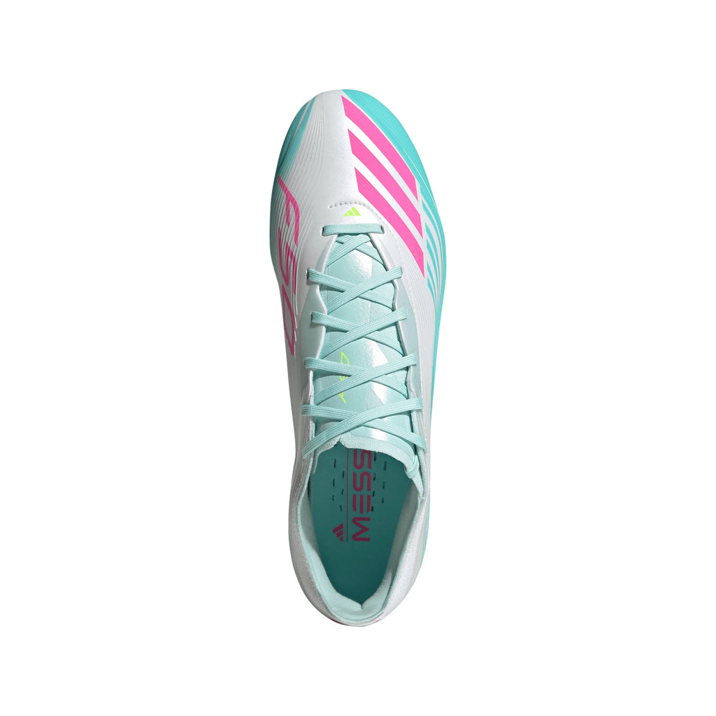 adidas F50 Messi Pro FG Firm Ground Mens Soccer Cleats White Pink Aqua