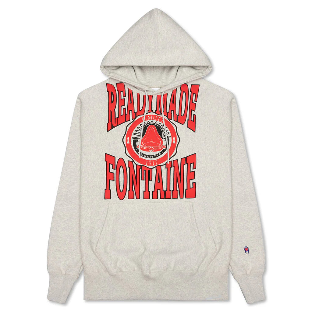 R Mutt Hoodie w Fountain Logo Grey