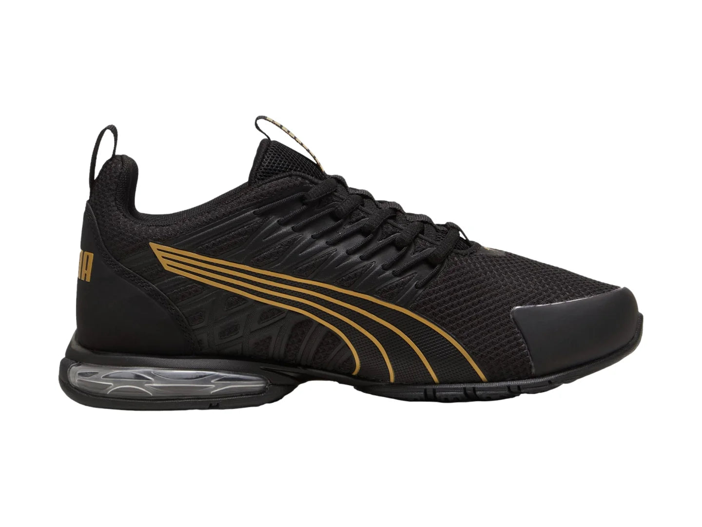 Tenis PUMA Voltaic Evo Negro y Oro Rosa para Mujer