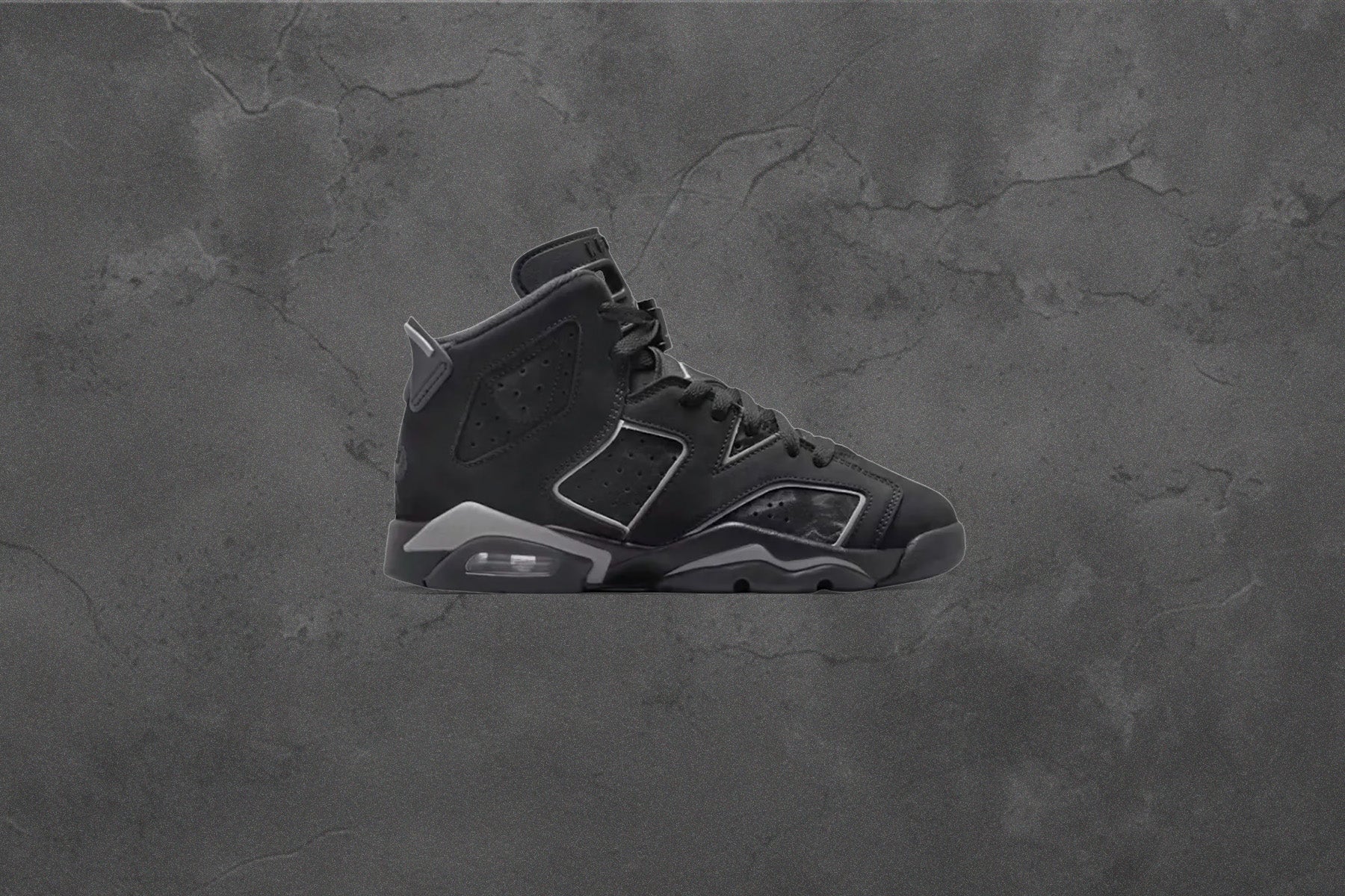 Air Jordan 6 Retro Cap and Gown GS Black Reflect Silver Black