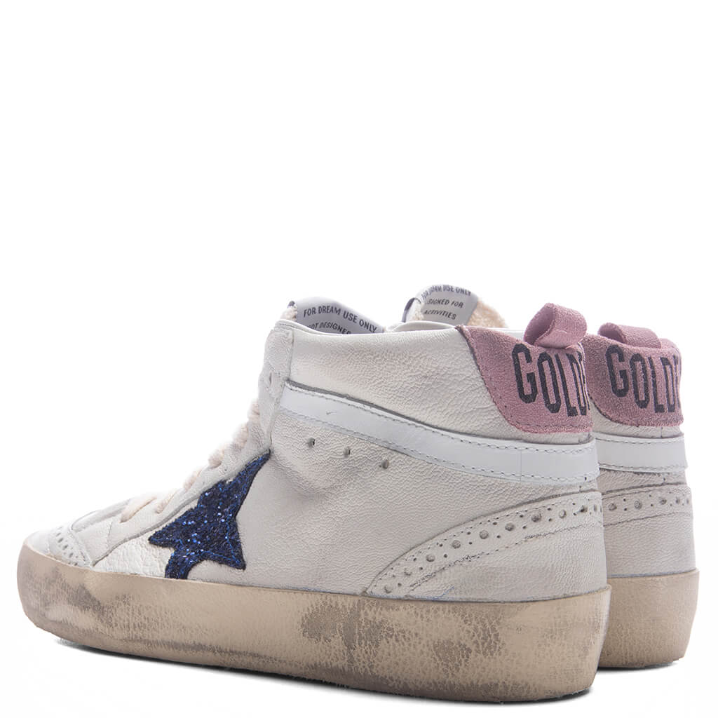 Womens Mid Star White Blue Pink
