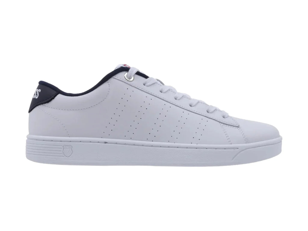 Tenis K Swiss Base Court Blanco con Teal para Hombre