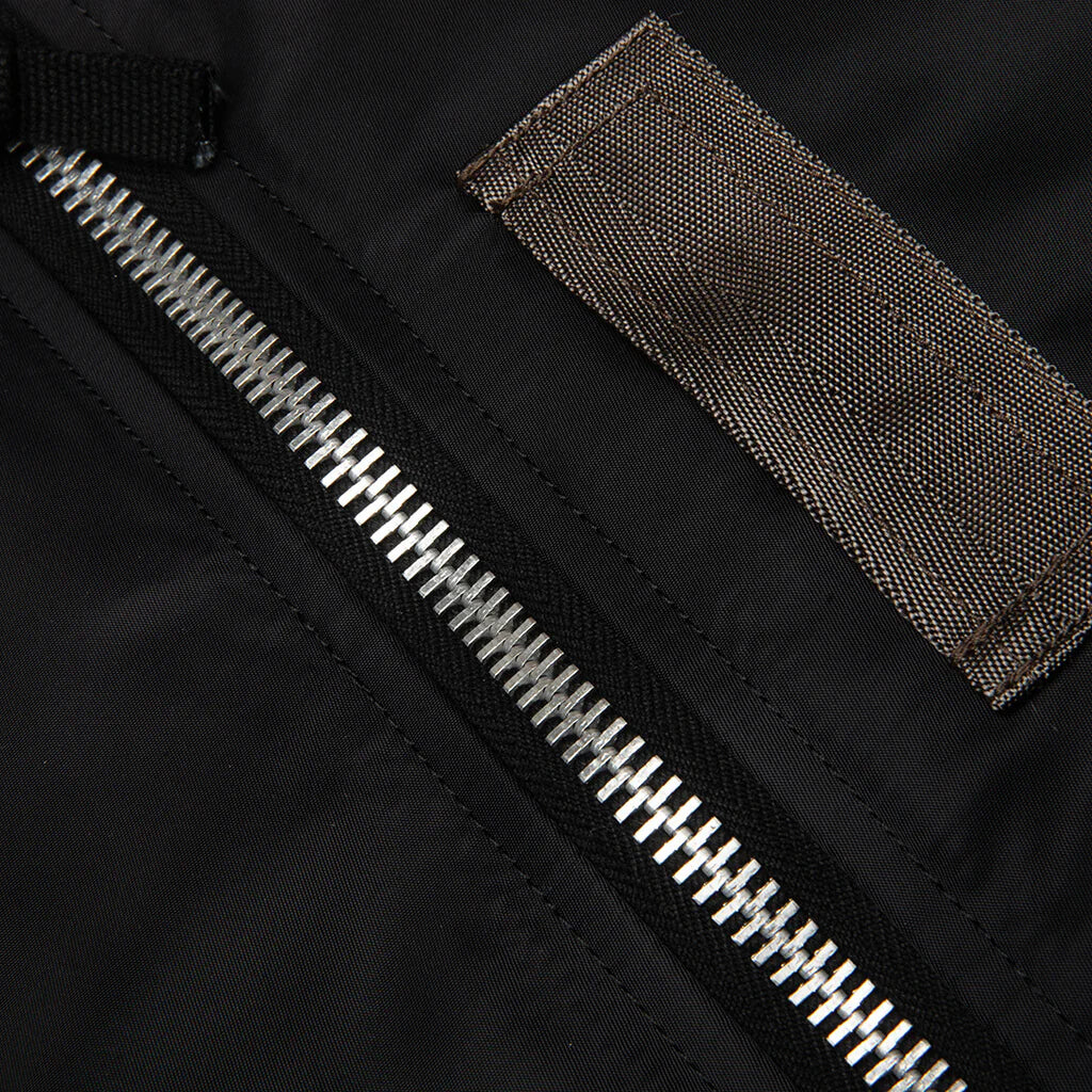 Front Back Combined Flight Jacket Black