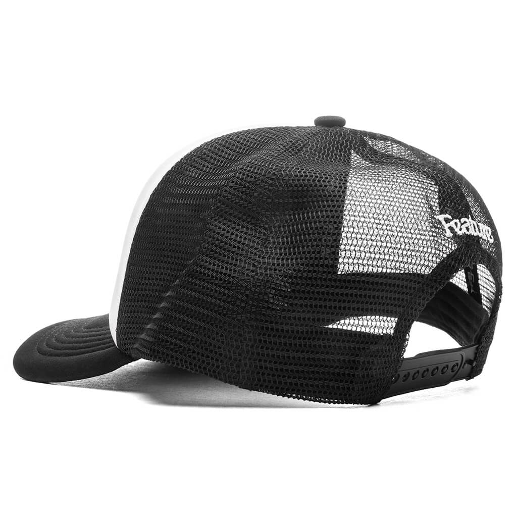 Dice Circuit Trucker Black White