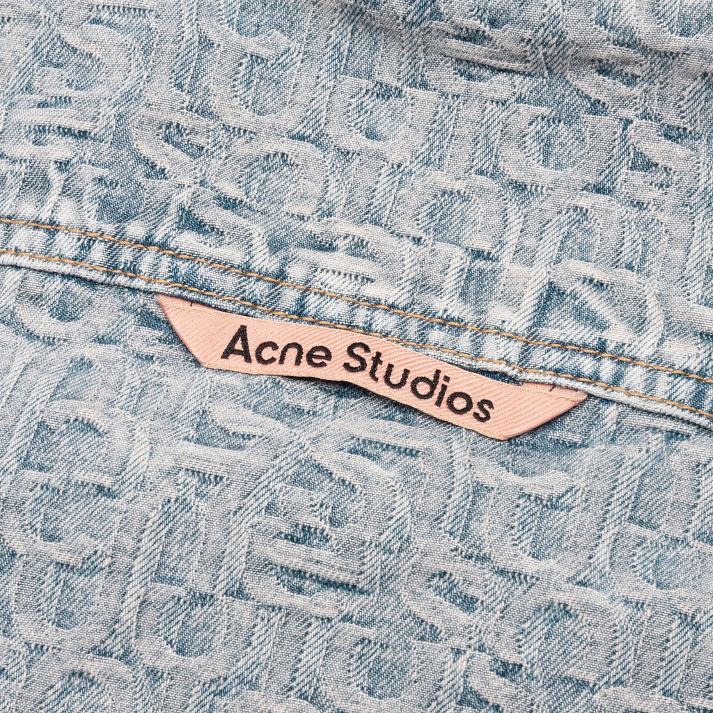 Relaxed Fit Denim Shirt Blue Beige