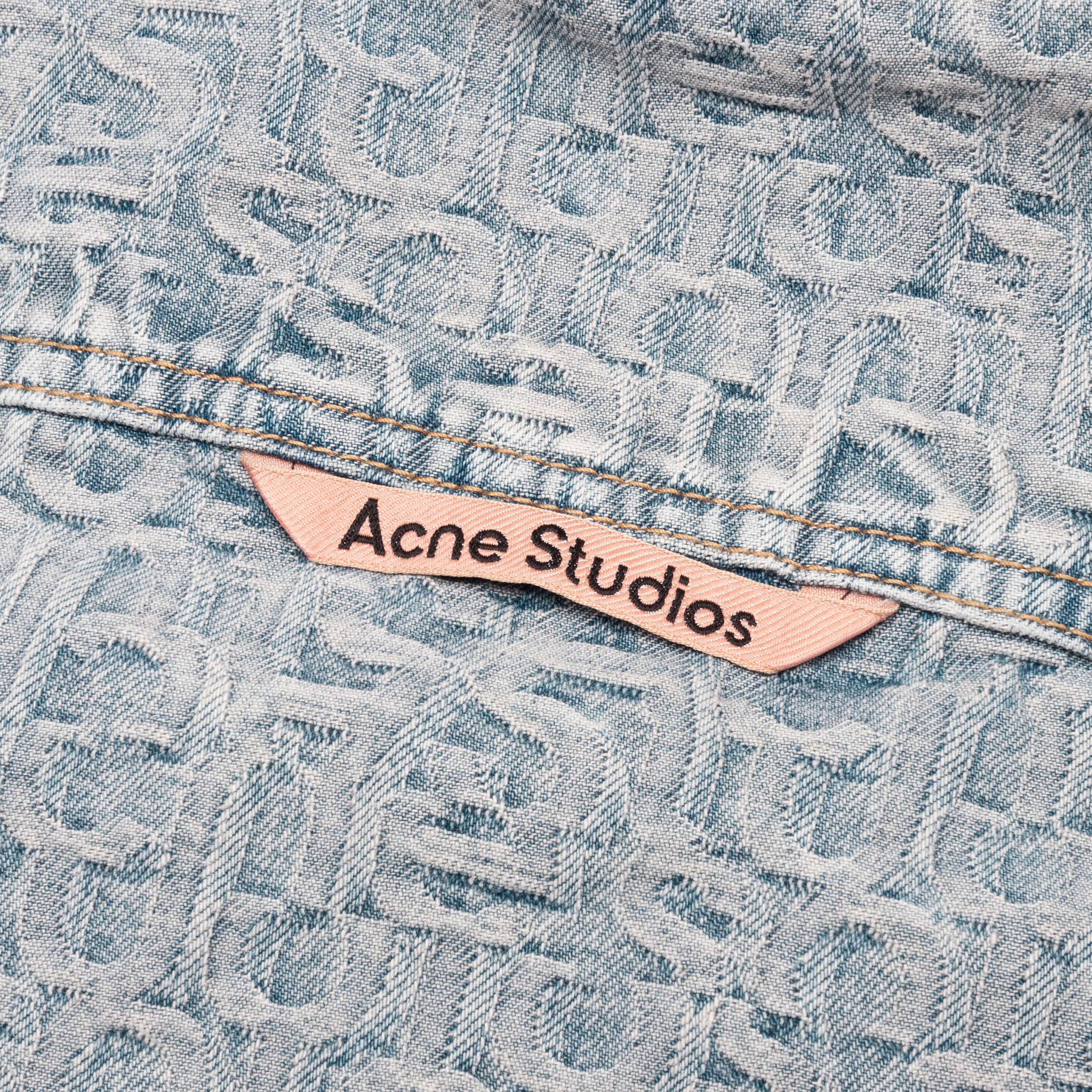 Relaxed Fit Denim Shirt Blue Beige