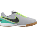 Nike JR Tiempo Legend IV IC Indoor Soccer Shoes Grey Black Jade