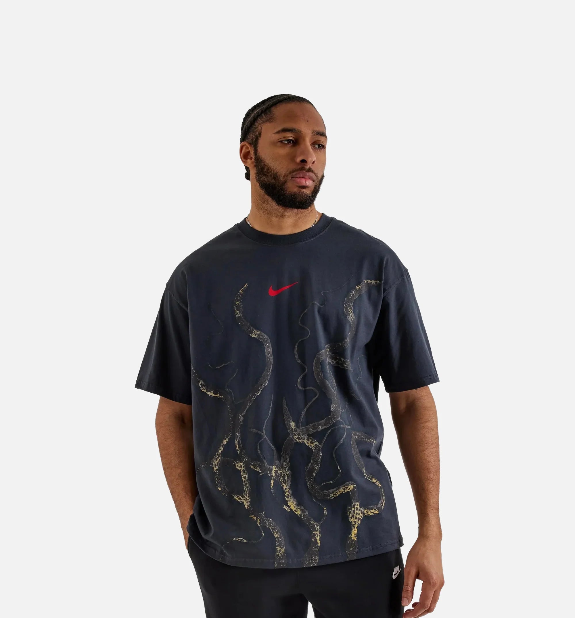 Stranger Things Max90 Mens Short Sleeve Shirt Off Noir University Red