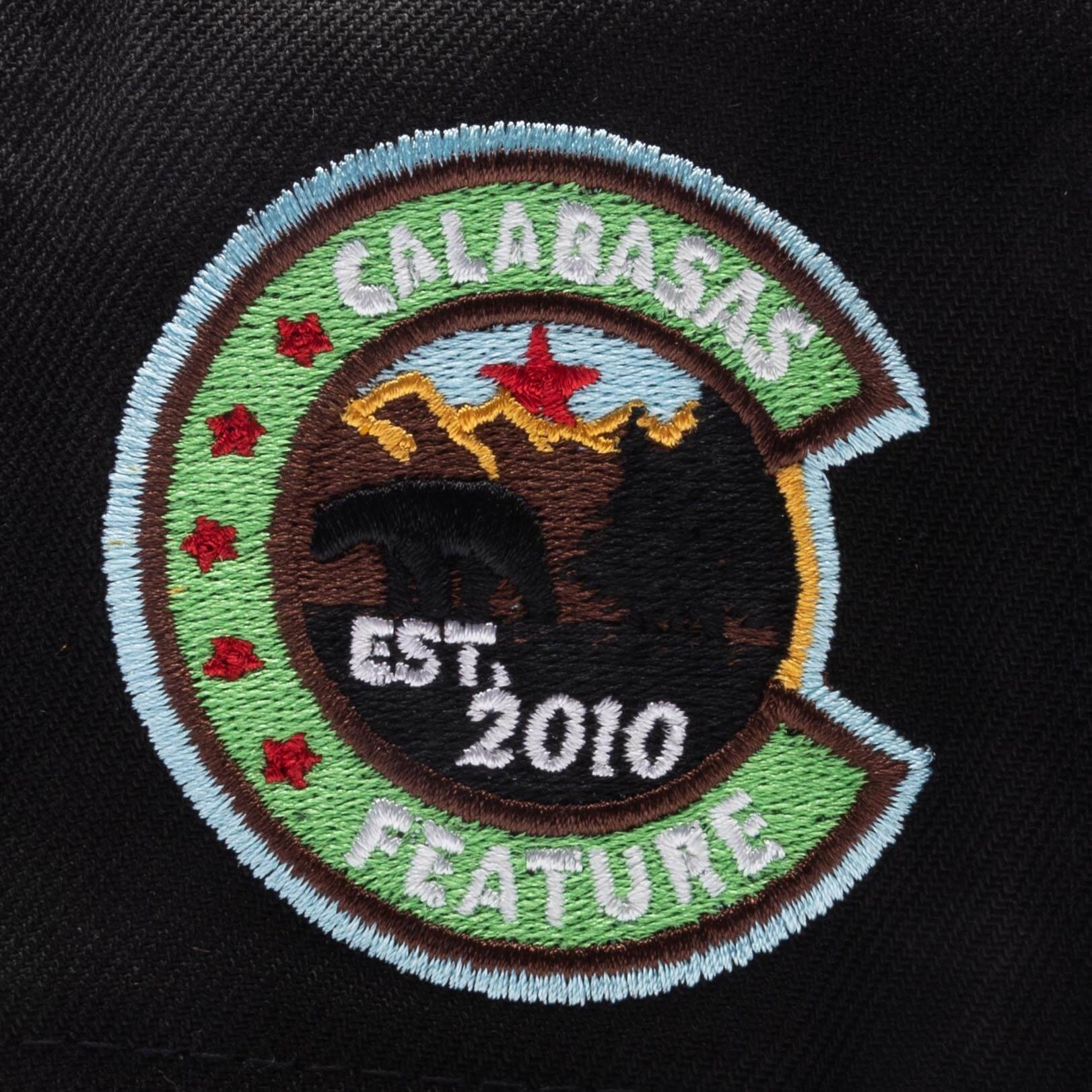 Feature x New Era Old English Calabasas Snapback Black Sky