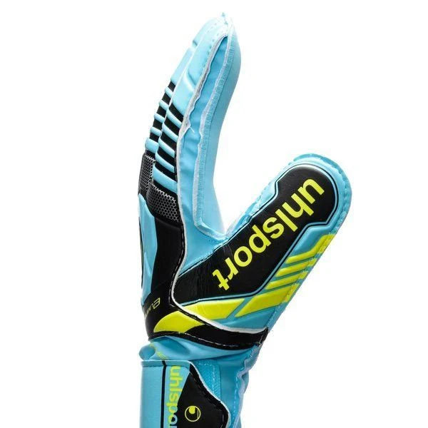 Uhlsport Kids Eliminator Soft SF Goalkeeper Gloves Turquoise Black Yellow