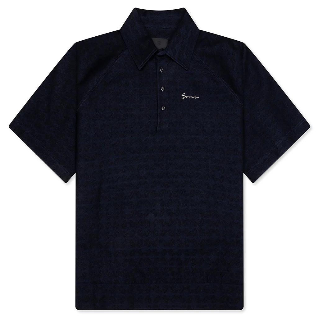 Monogram 72 Jacquard Polo Black Navy