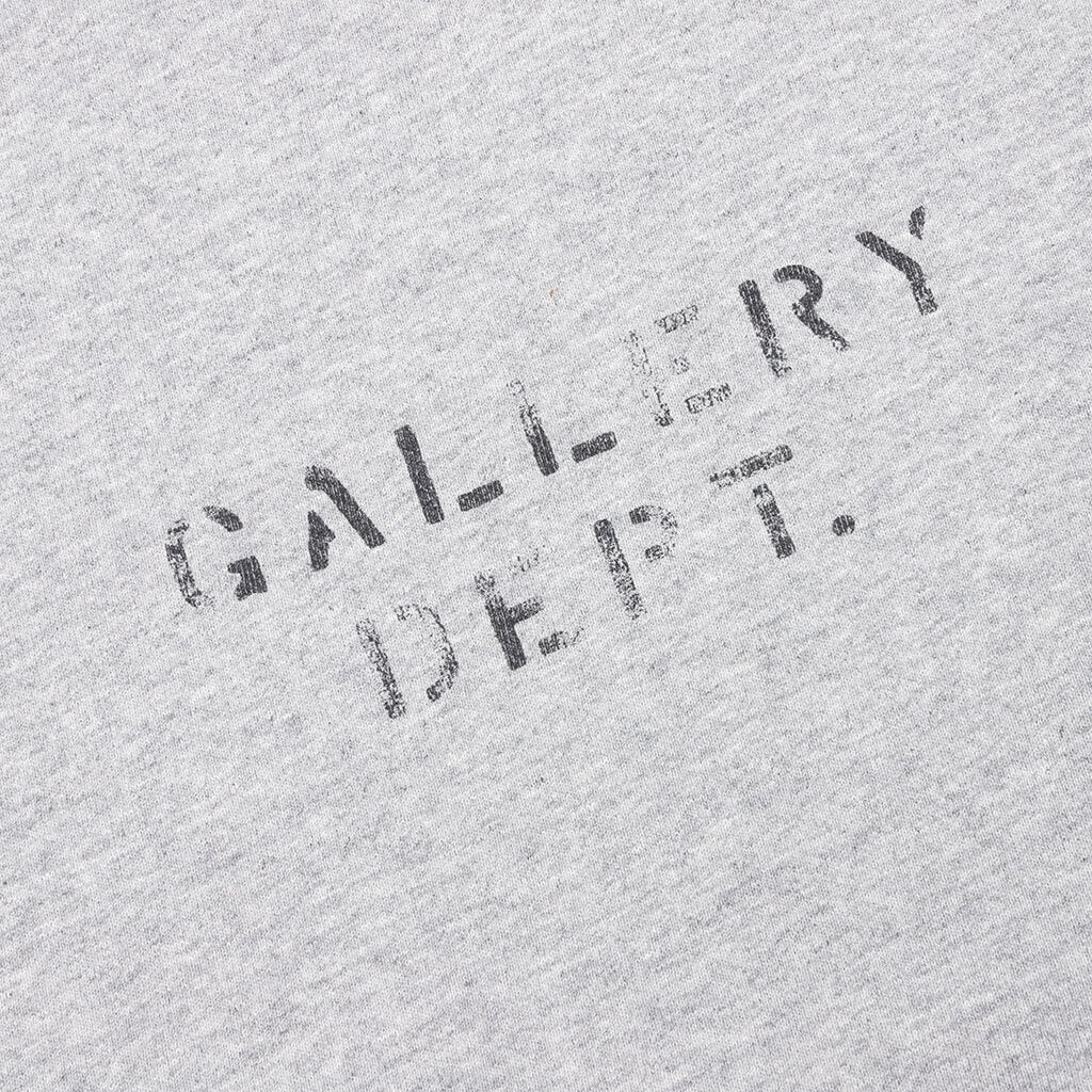 Center Logo Hoodie Heather Grey