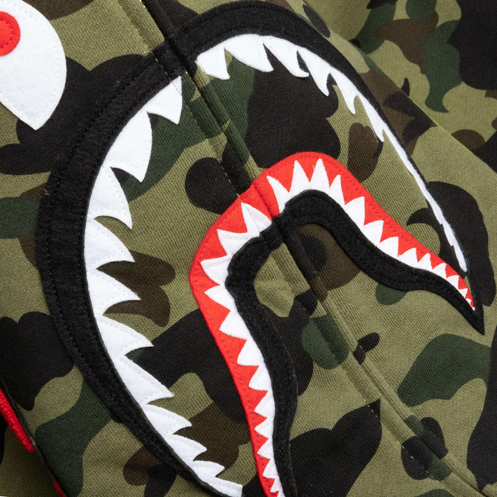 1st Camo Shark Full Zip Hoodie Green