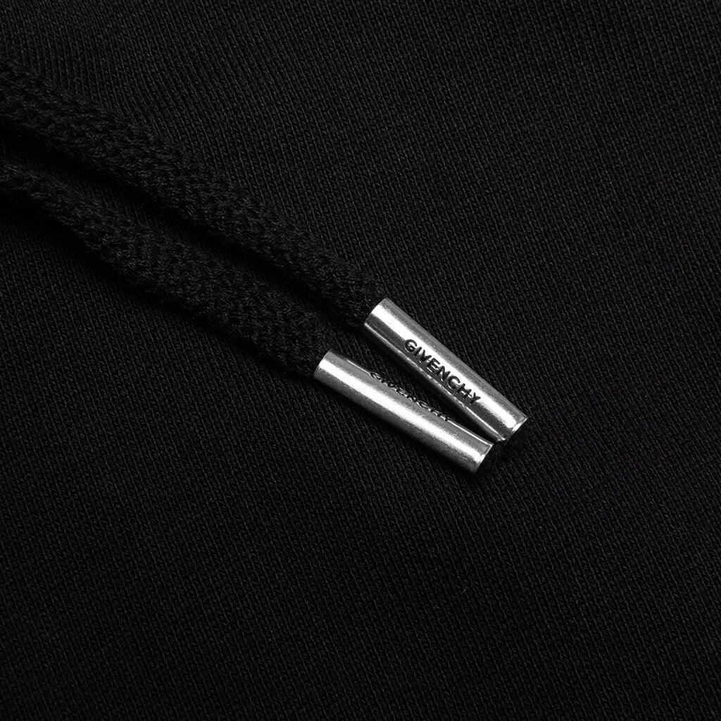 Printed Felpa Slim Fit Hoodie Black