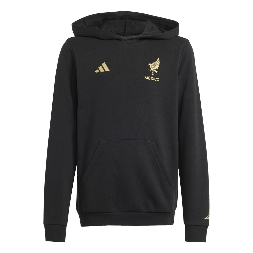 adidas Mexico Gold DNA Hoodie Kids Black Gold