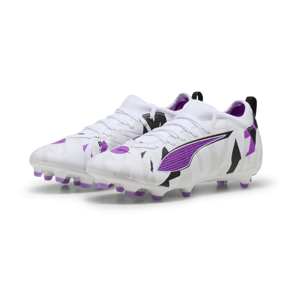 PUMA Ultra 5 Match Forever FG AG Firm Multi Ground Soccer Cleats Junior White
