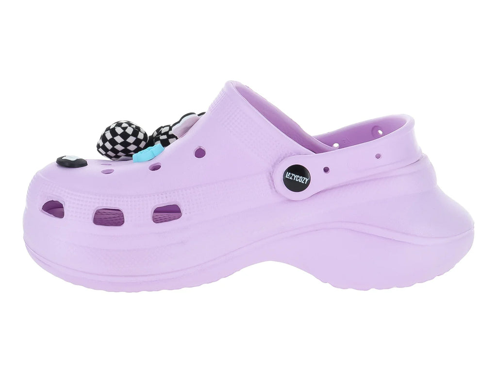 Sandalias Clogs LAZYCOZY Morado para Mujer