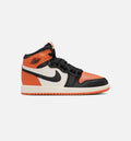 Air Jordan 1 Retro High OG Shattered Backboard Preschool Lifestyle Shoe Black Black Sail Starfish