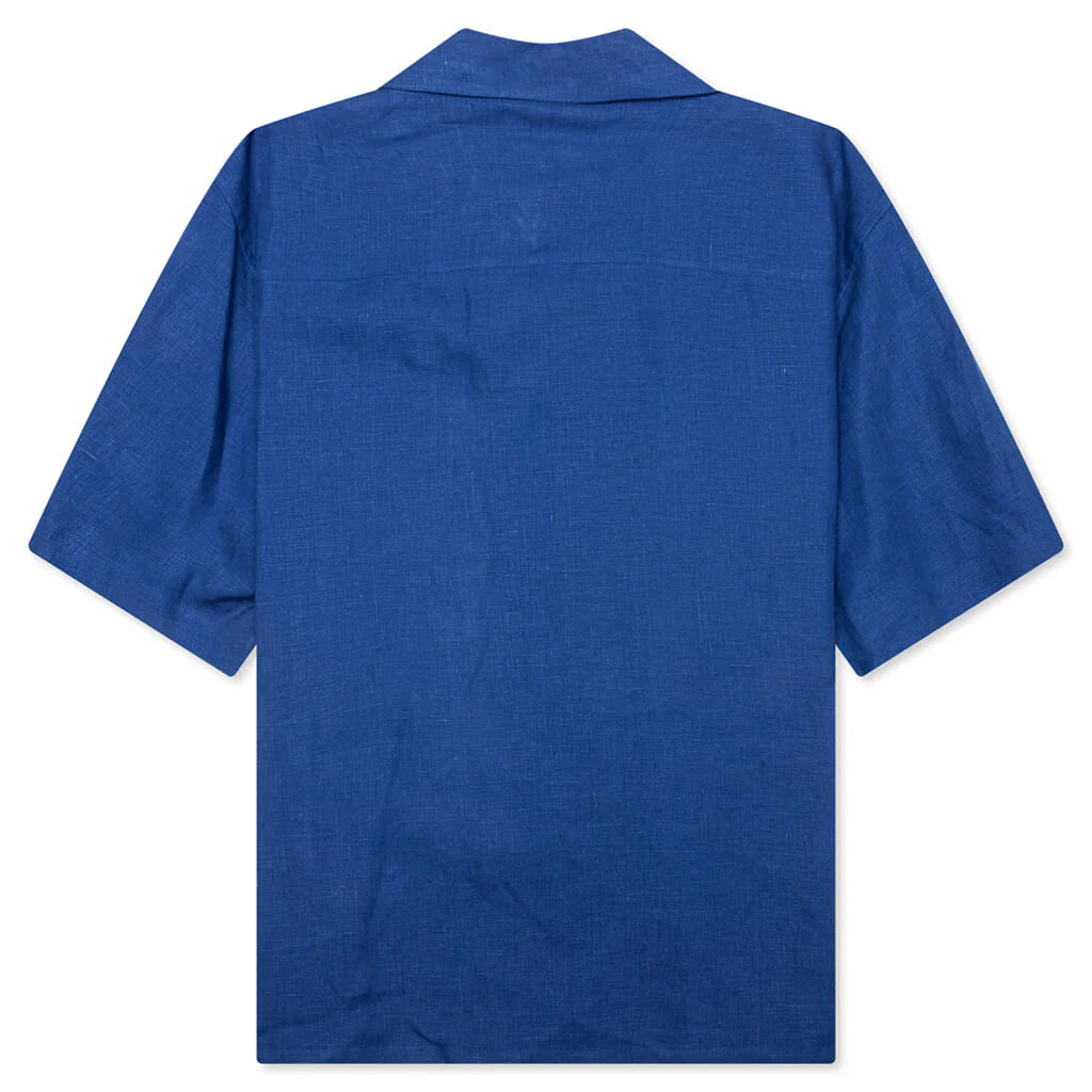 Poplin Bowling Shirt Mazarine Blue
