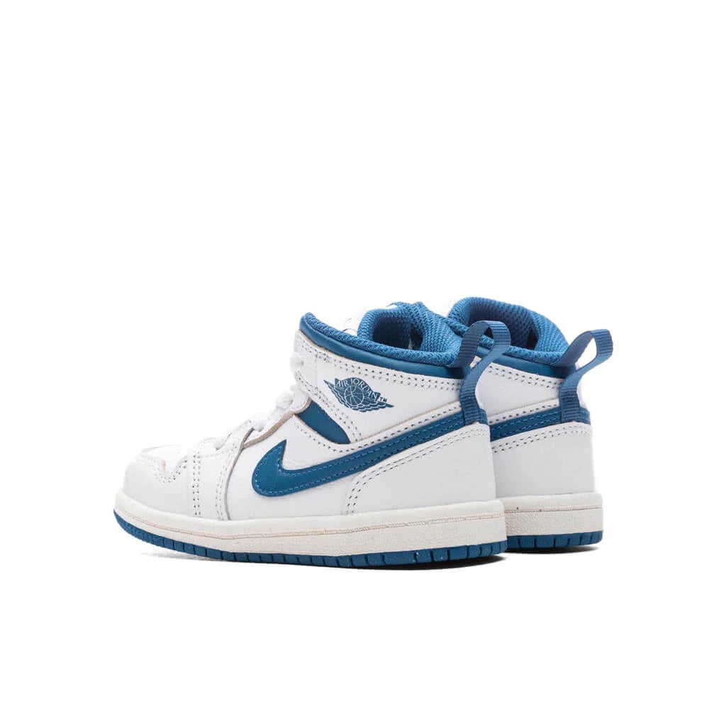 Air Jordan 1 Mid SE TD White Industrial Blue Sail