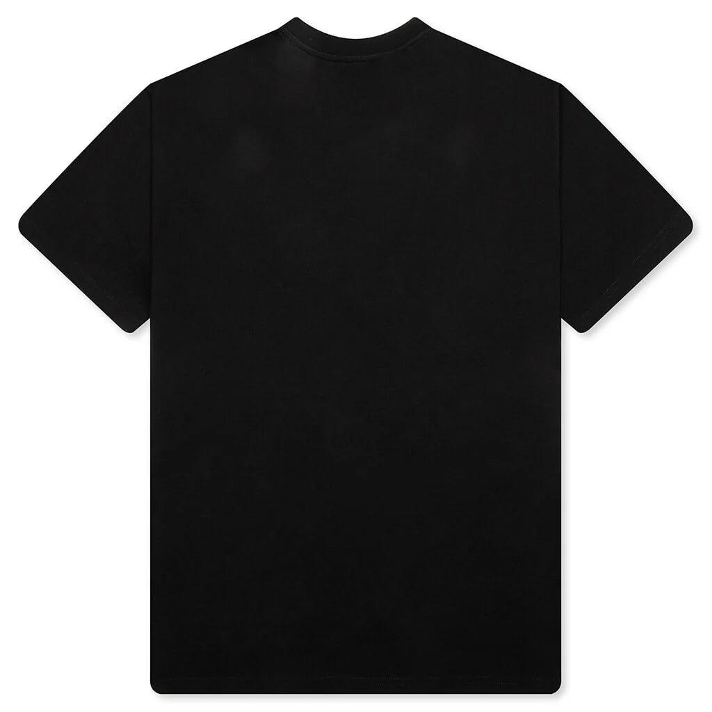 Patch Silk T Shirt Black