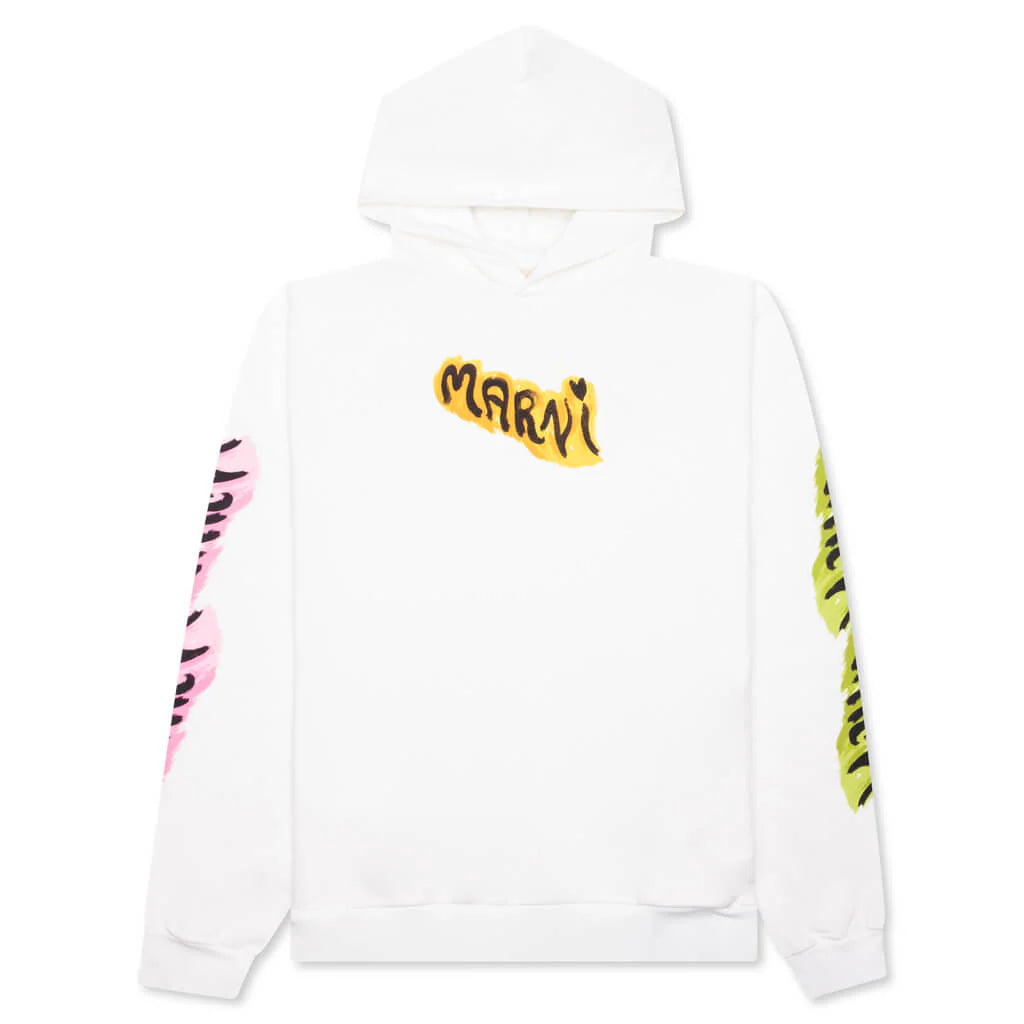 Graffiti Hoodie Natural White