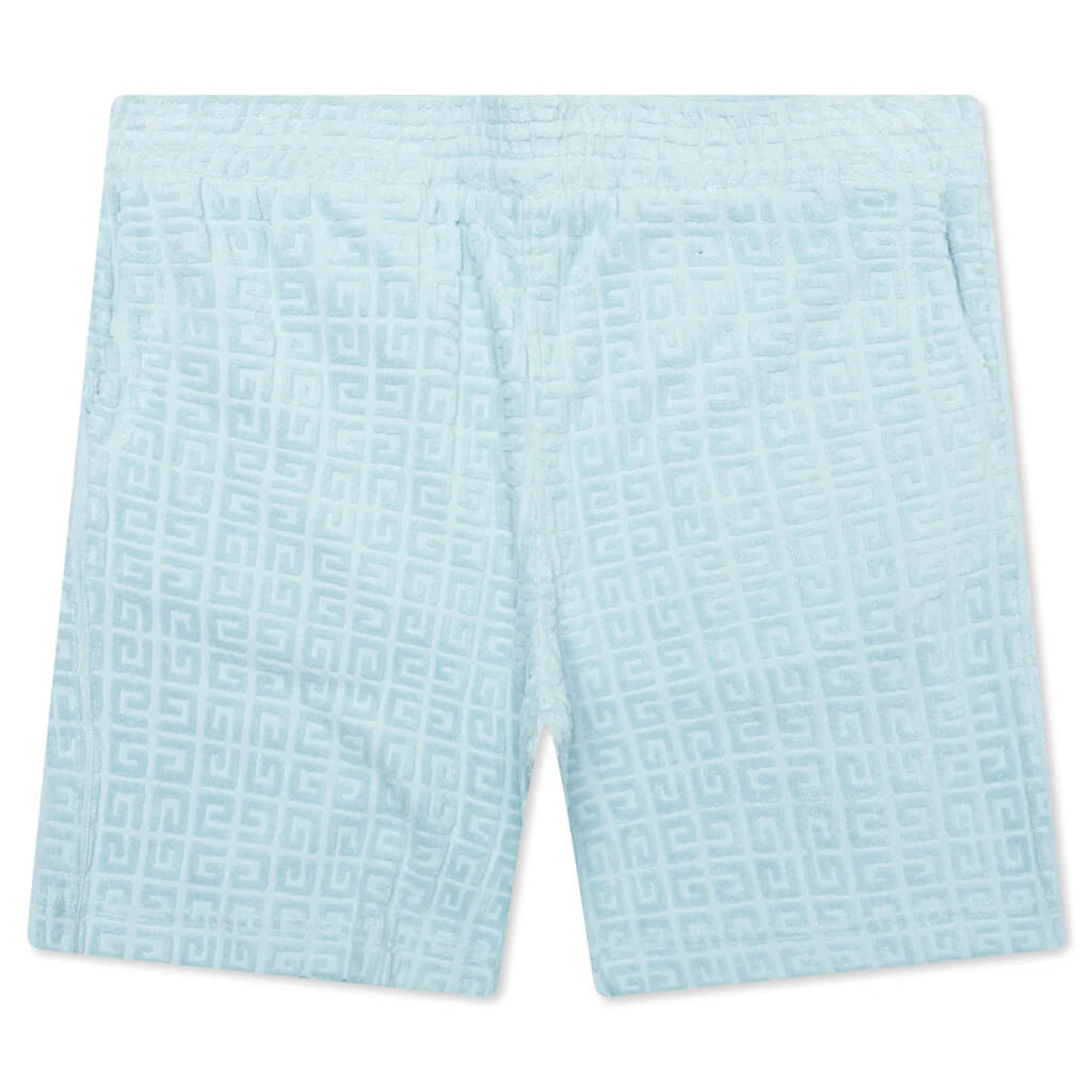 4G Cotton Towelling Bermuda Shorts Sky Blue