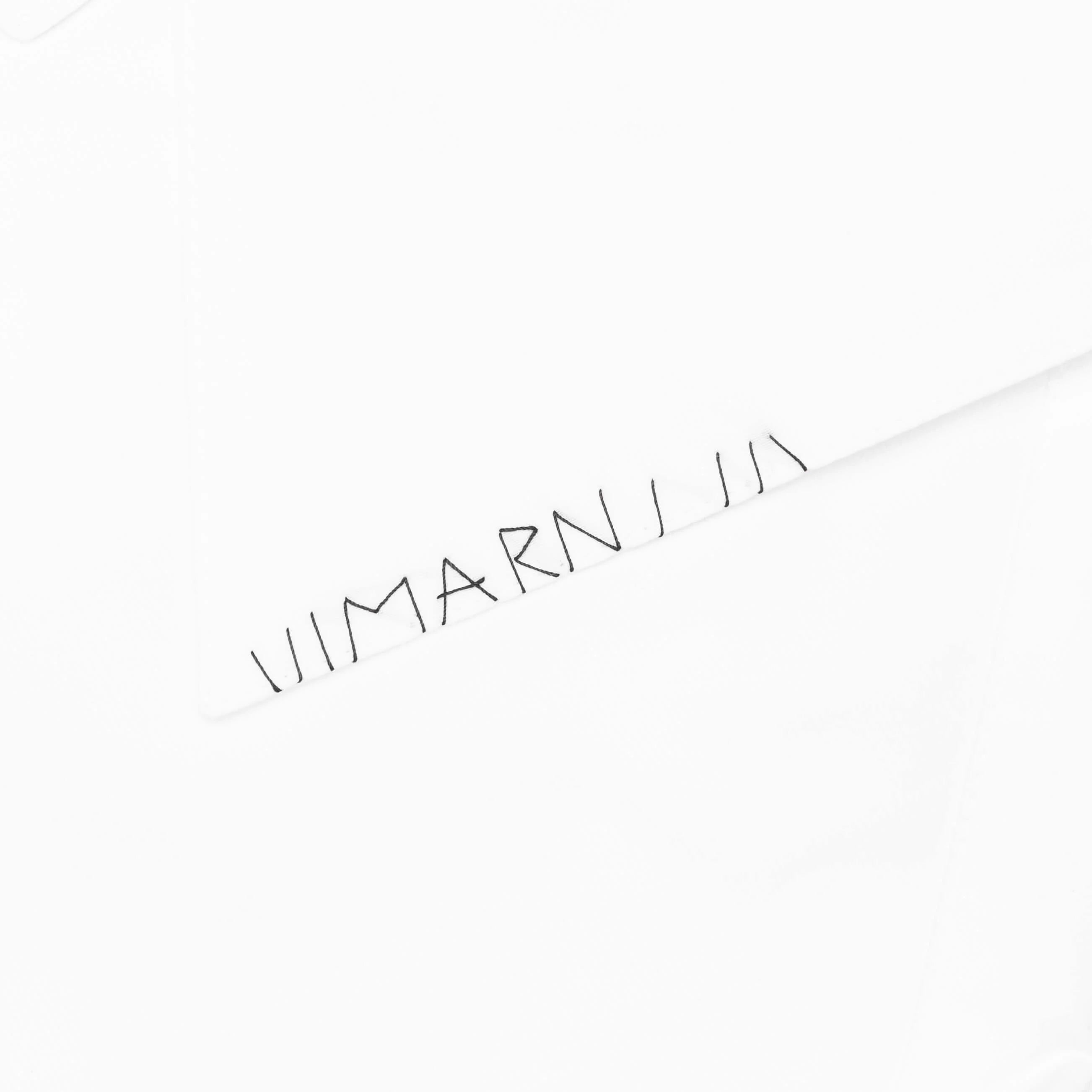 Poplin Bowling Shirt with Dante Patch Lily White