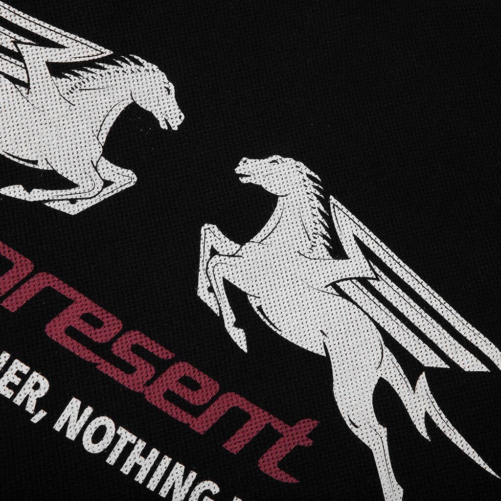 Mesh Pegasus Long Sleeve T Shirt Jet Black