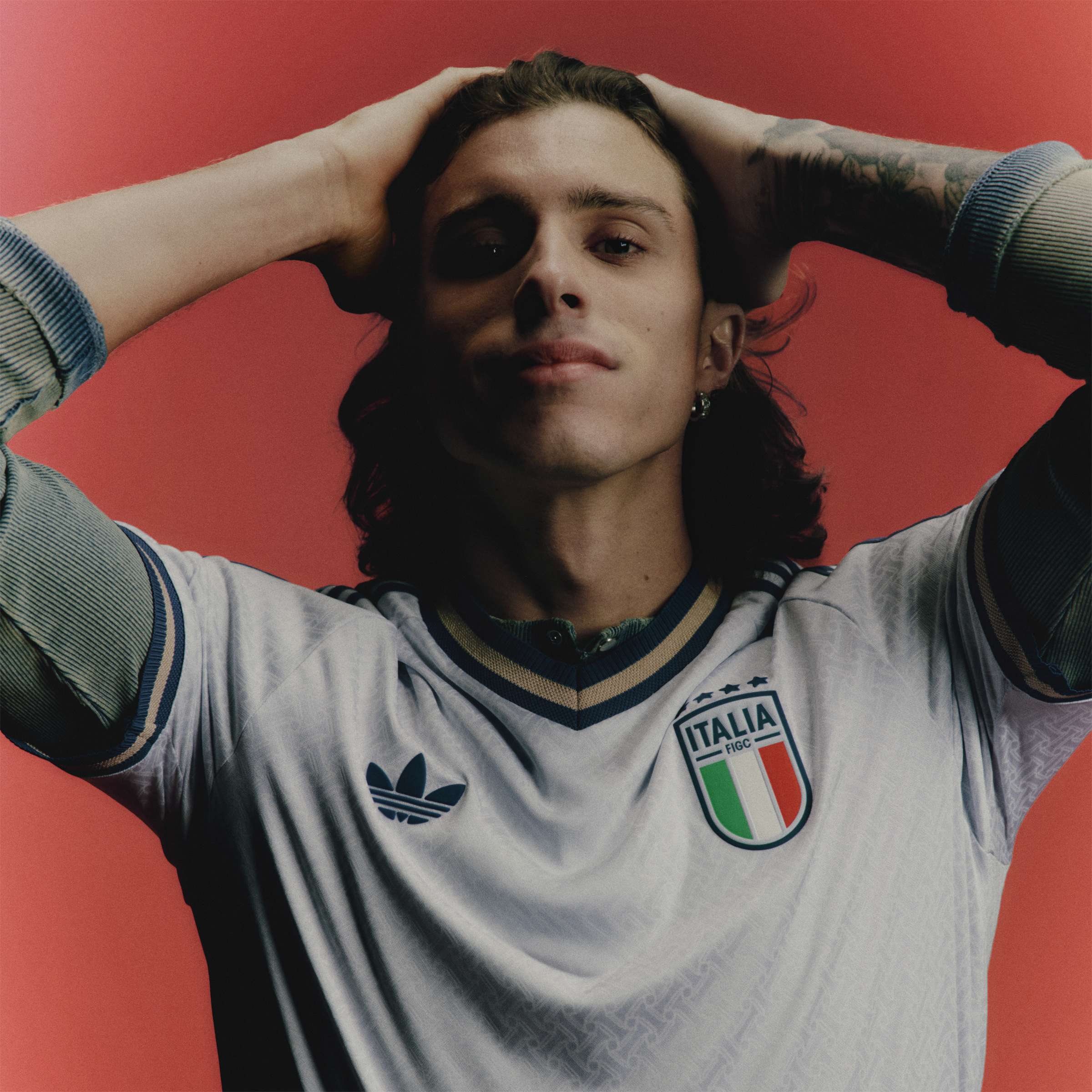 adidas Italy Away Authentic Mens Soccer Jersey 2026 Aero Blue