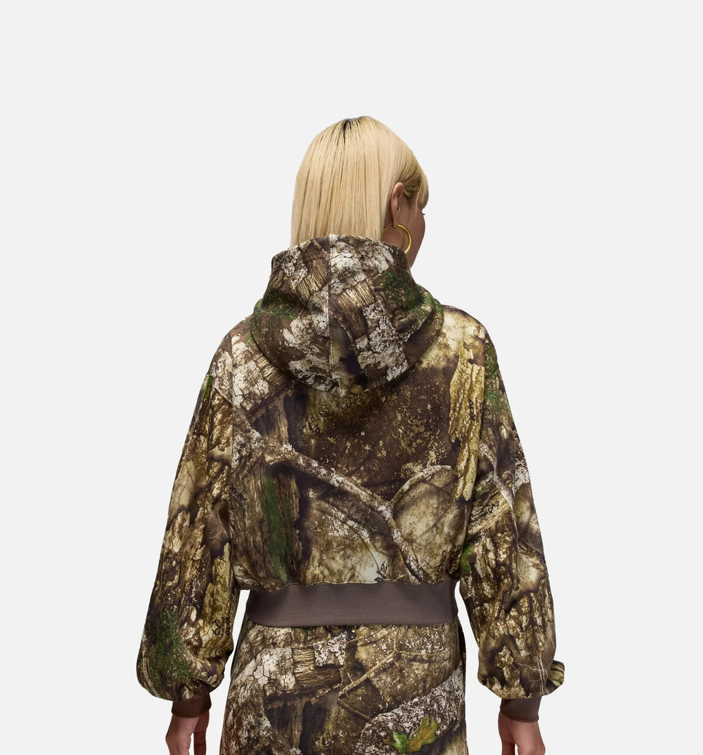 Brooklyn Fleece Realtree Mod Crop Full Zip Womens Hoodie Sail Sail