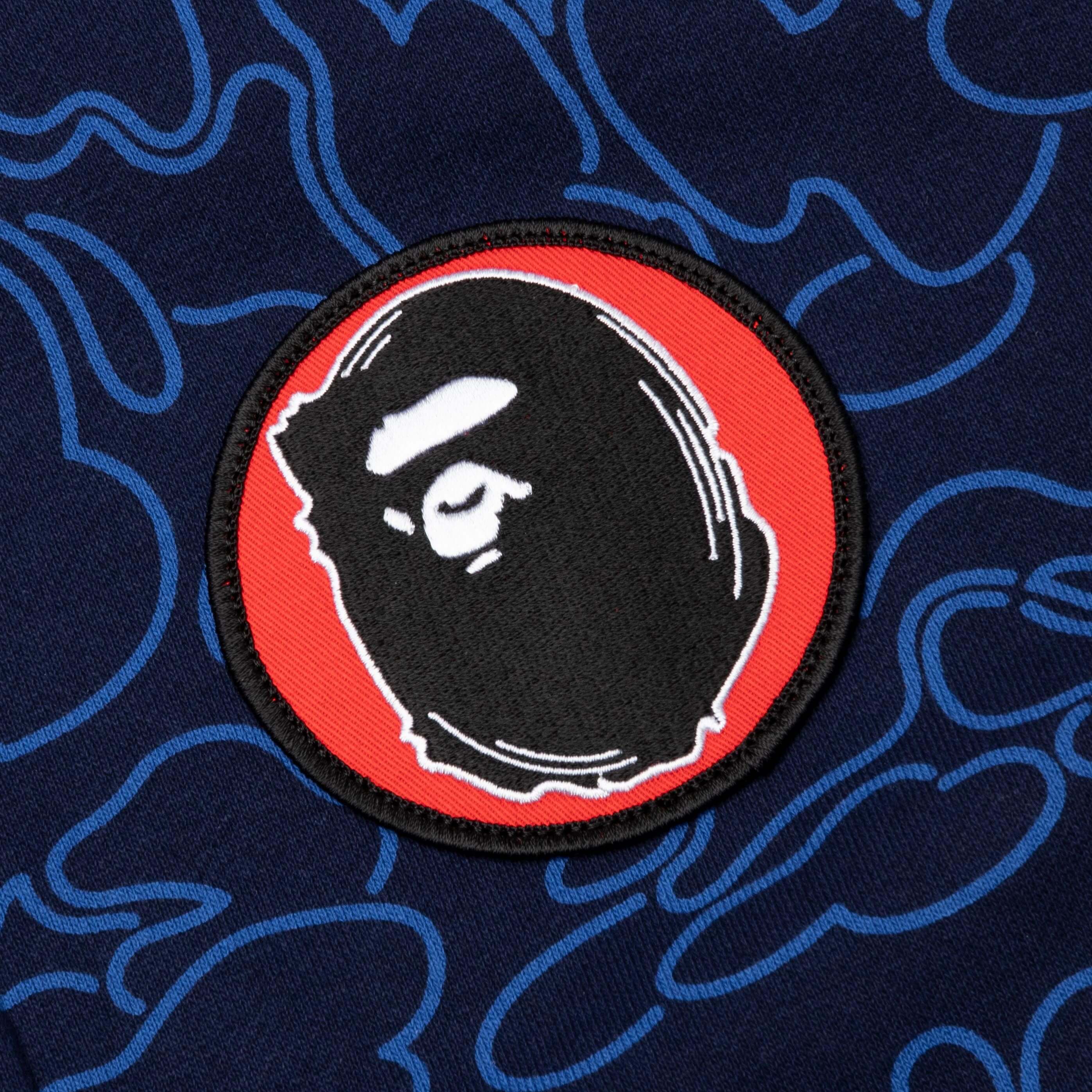Bape 30th Anniversary Line Camo Shark Full Zip Hoodie Navy