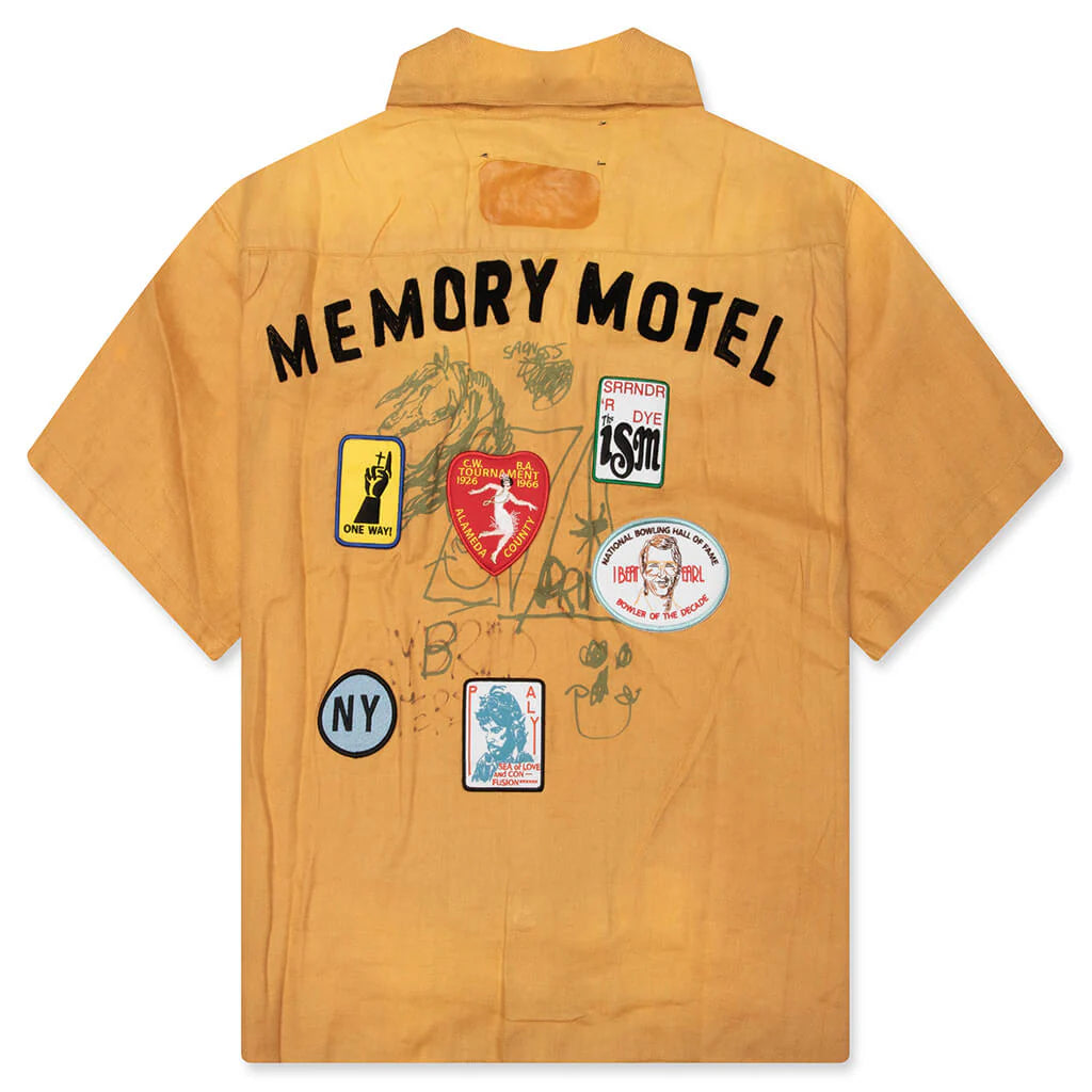 Montauk S S Bowling Shirt Yellow