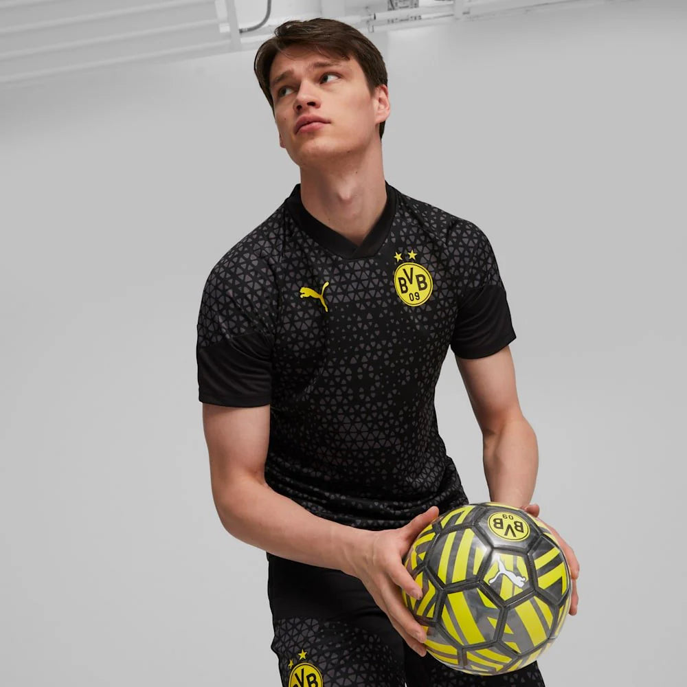 PUMA Borussia Dortmund Training Jersey Black Cyber Yellow