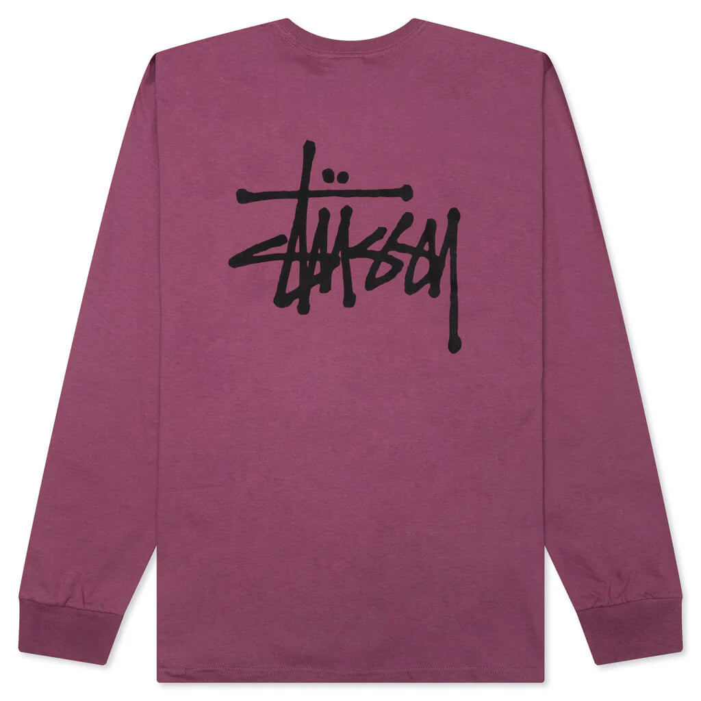 Basic Stussy L S Tee Berry