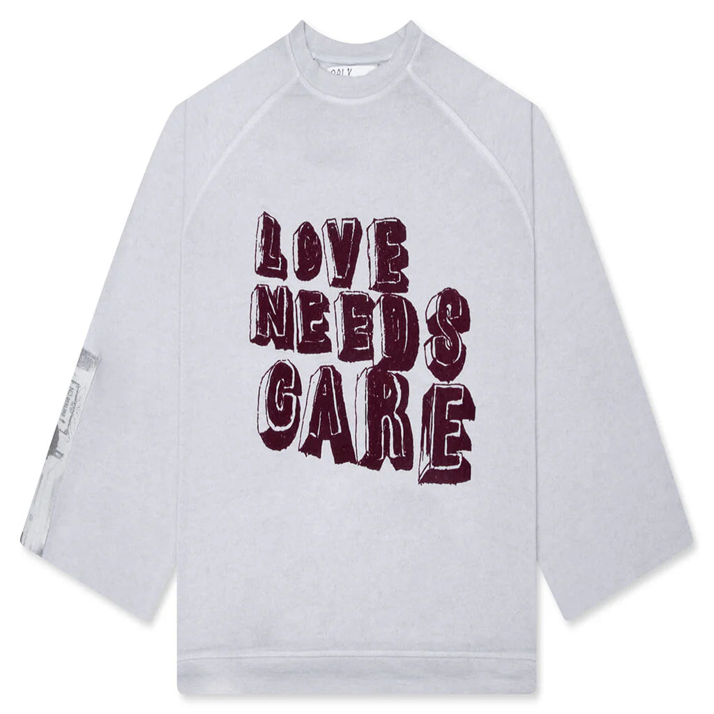 Love Needs Care Crewneck Light Blue