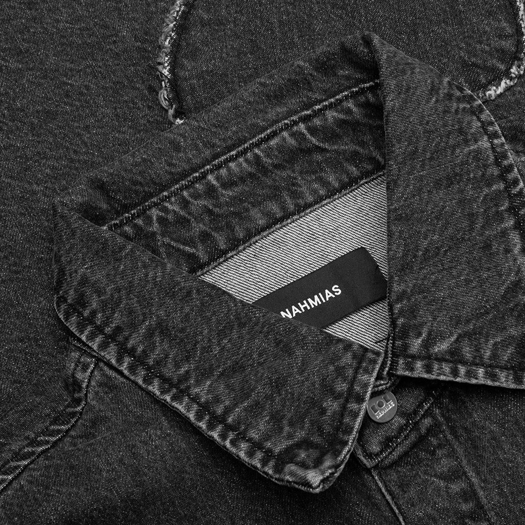 Heart Patchwork L S Shirt Heart Charcoal Wash