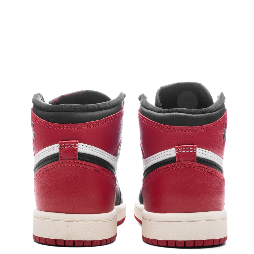 Air Jordan 1 Retro High OG PS Black Toe Reimagined White Black Varsity Red Sail