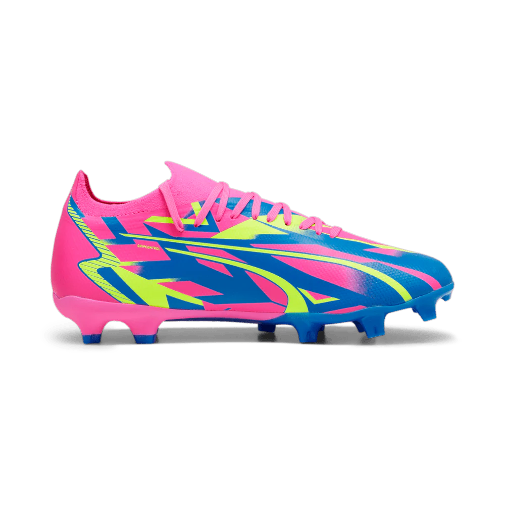 PUMA Ultra Match Energy FG AG Multi Ground Soccer Cleats Pink Yellow