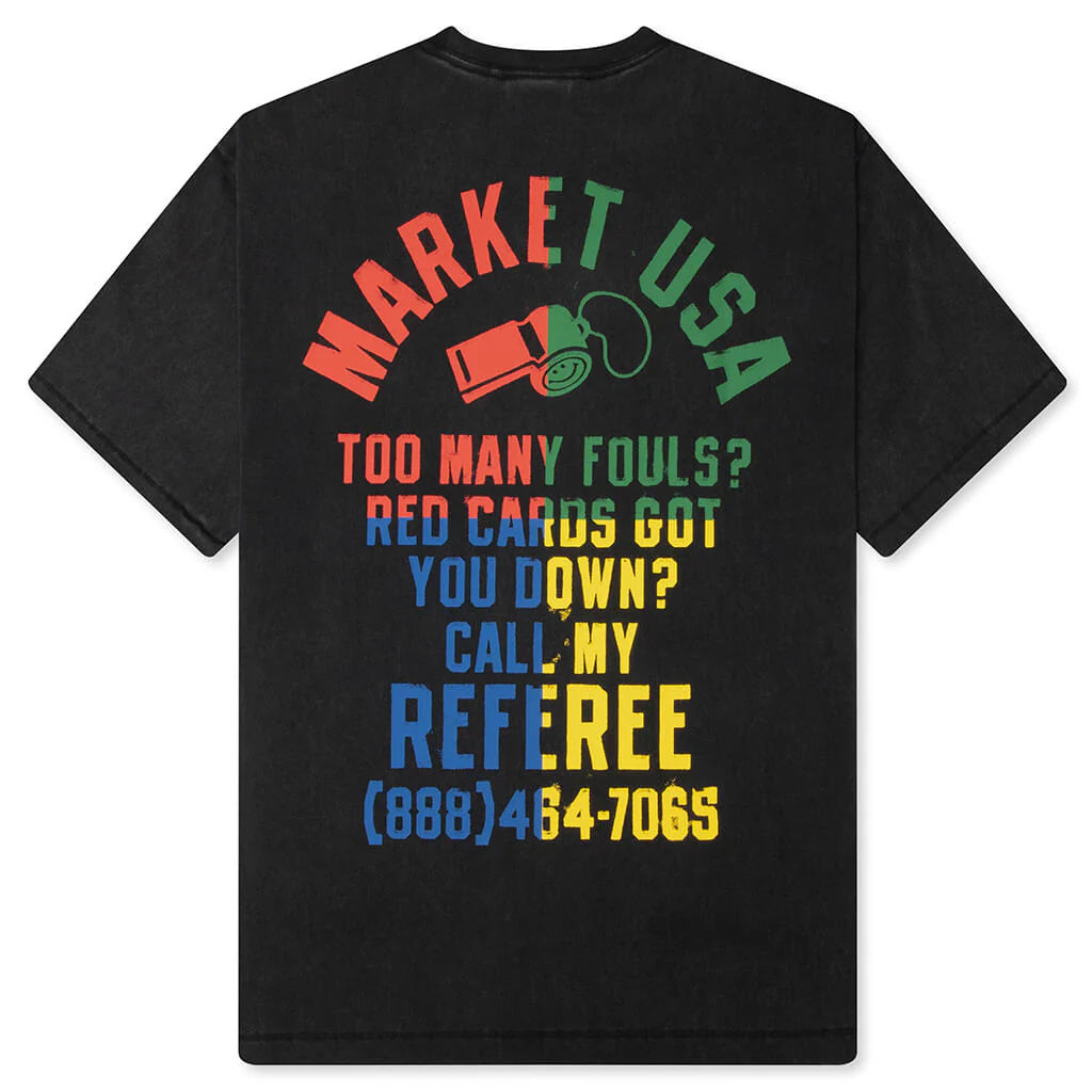 Smiley Foul Play T Shirt Washed Black