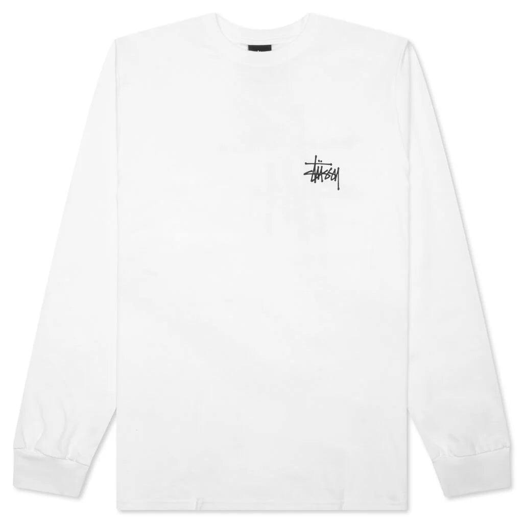 Basic Stussy L S Tee White