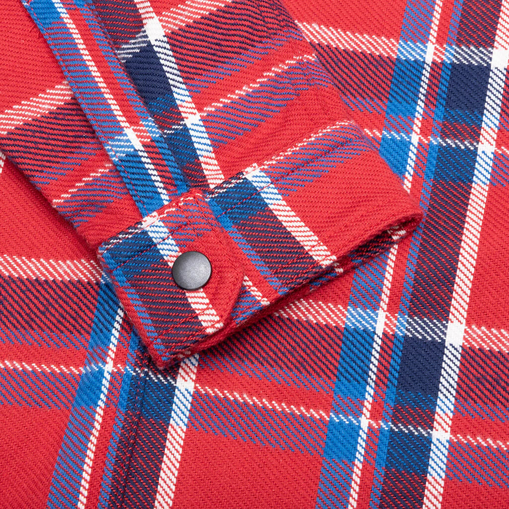 Cropped Outershirt Red Plaid