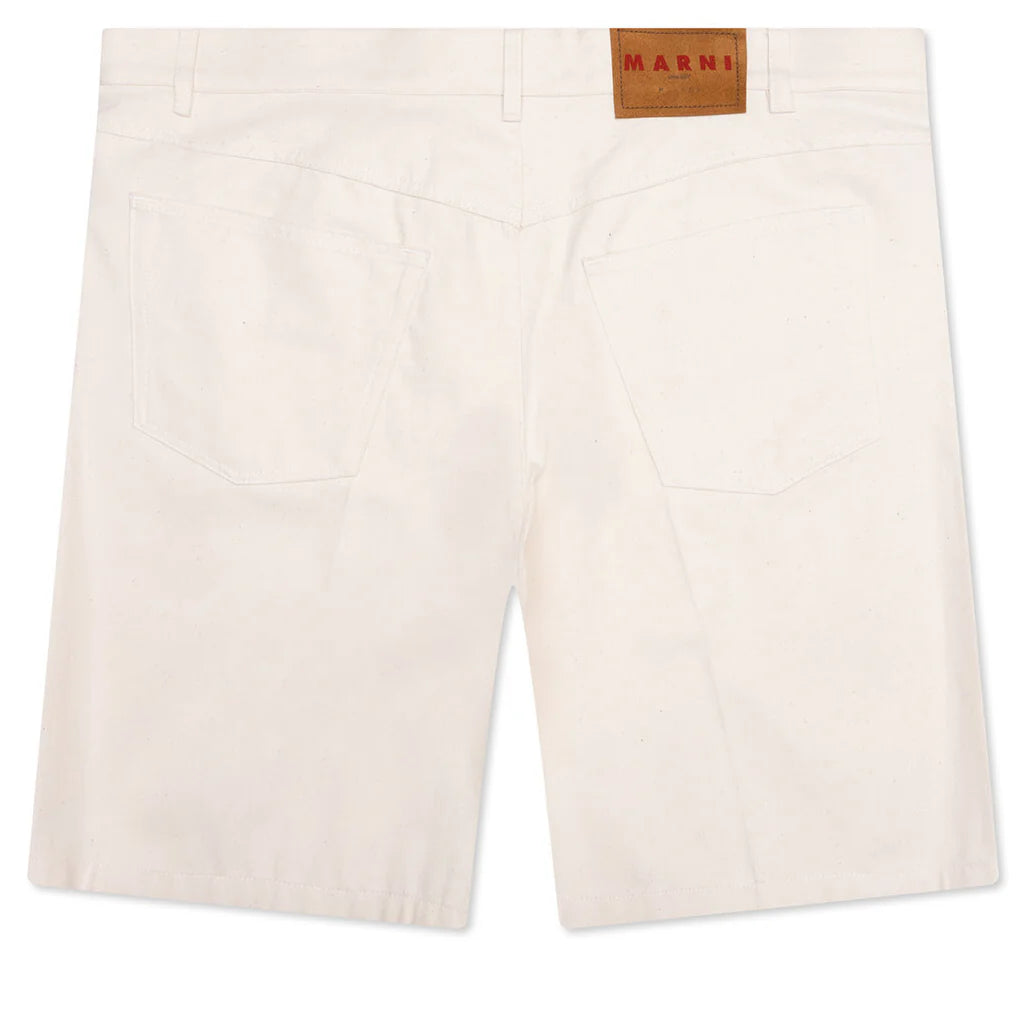 Cream Denim Shorts with Trunakaroo Plaque Bone