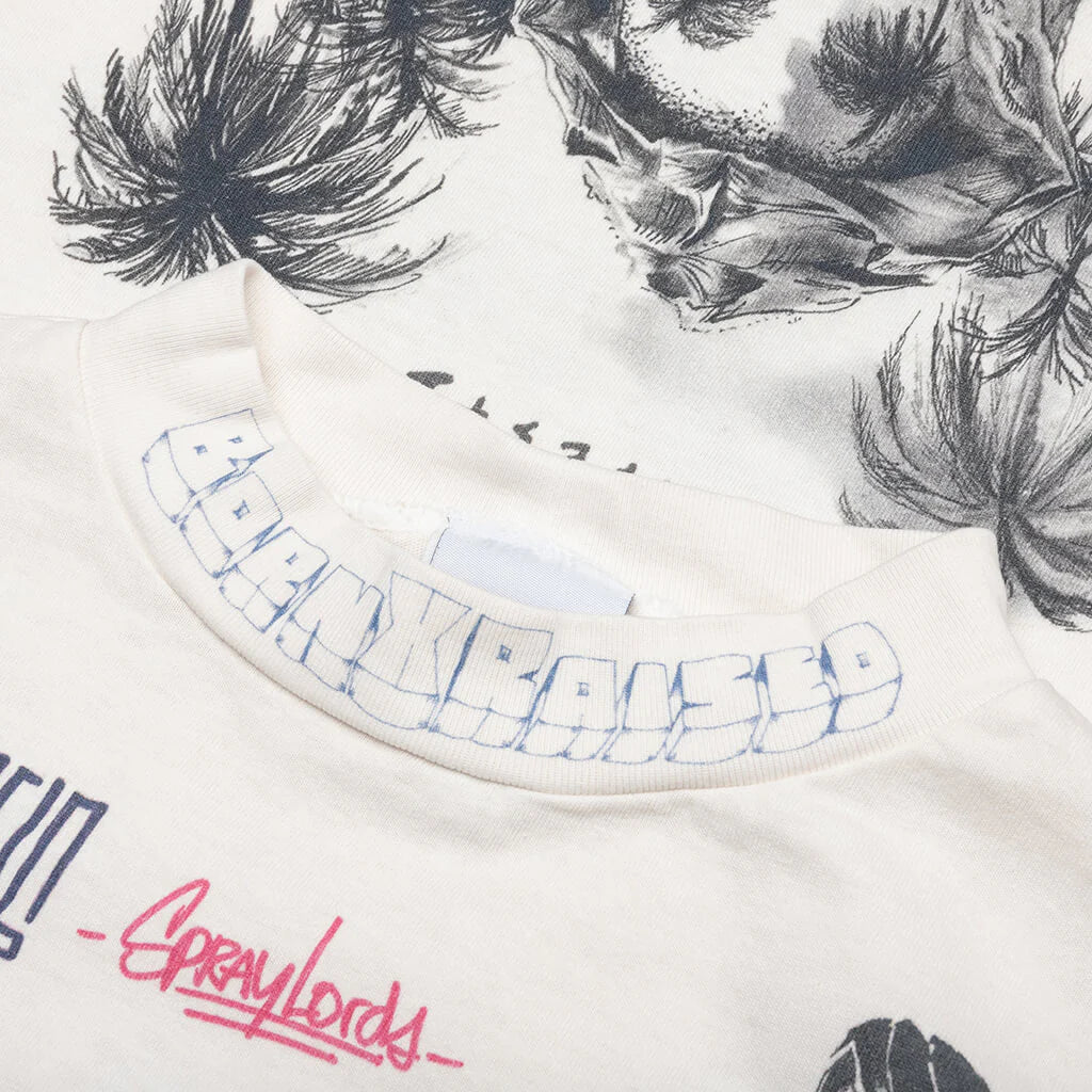 Saint Michael x Born X Raised LA L S Tee White