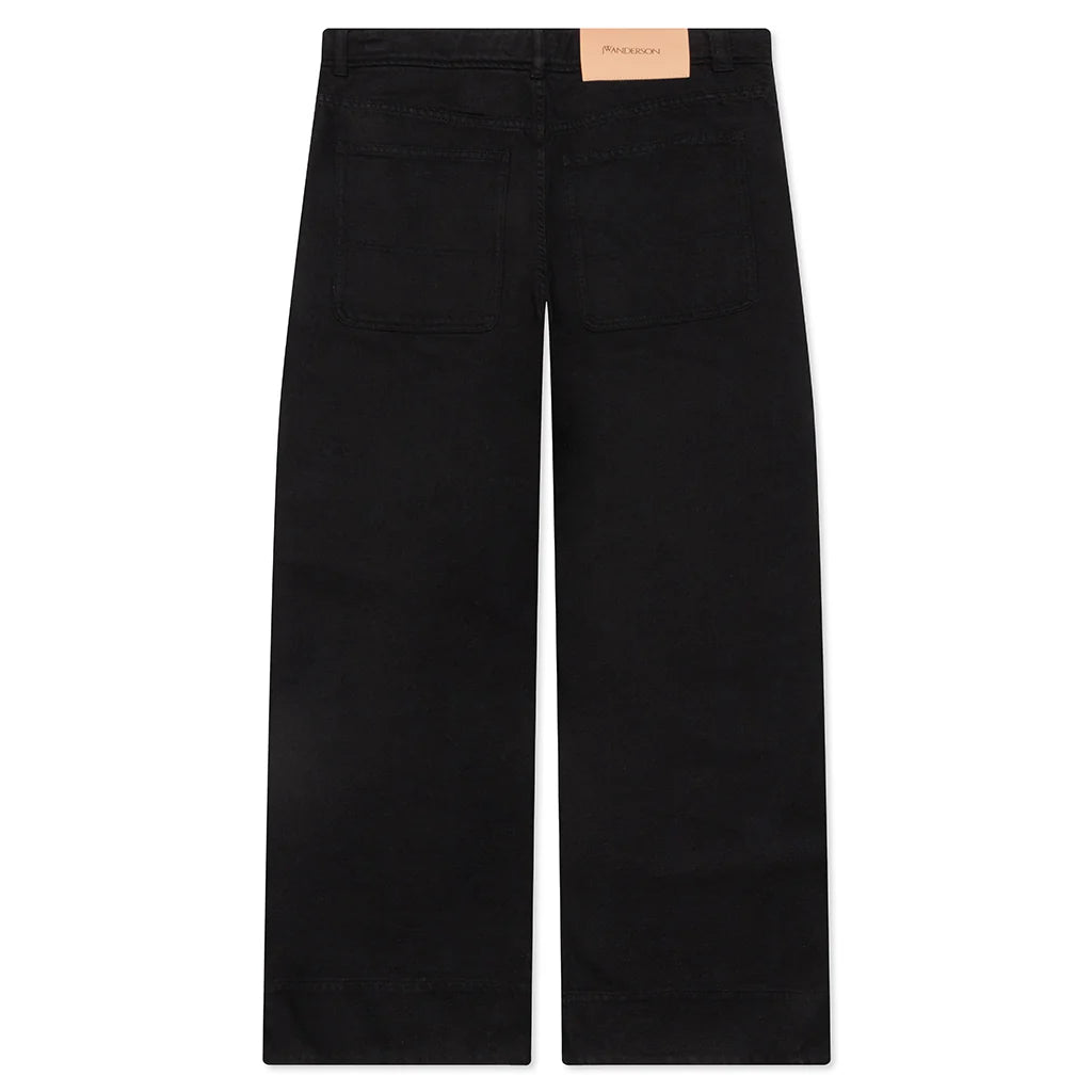 High Waist Wide Leg Trousers Black